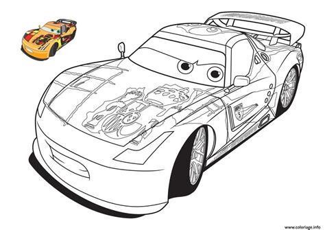 Des voitures légendaires ainsi que des petits bolides, des. Coloriage Cars 2 Miguel Camilo Voiture Course dessin