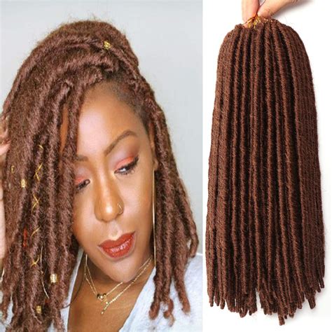 7 packs dreadlocs faux locs hair extensions straight goddess locs 14 inch synthetic