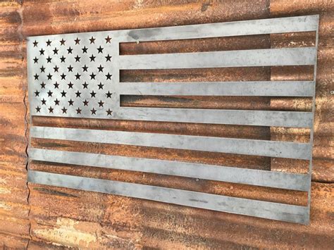 Rustic Metal American Flag Usa Flag Rustic Flag Sign Rustic Wall