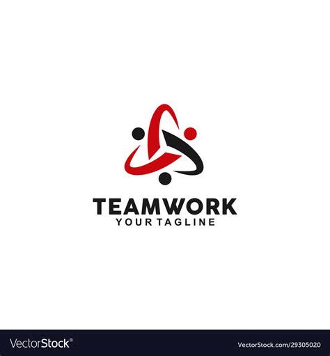 Team Work Logo Design Inspiration Royalty Free Vector Image