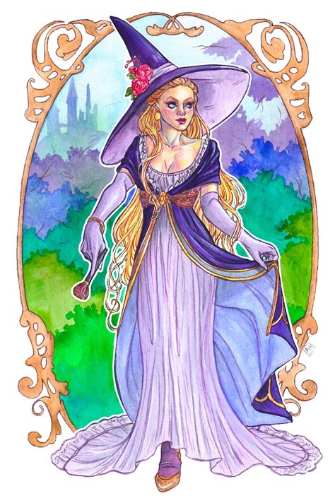 Oc Art Watercolor Illustration Of A Human Fairy Godmother Wizard