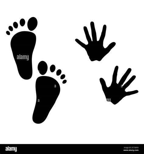 Handprint Footprint Stock Vector Images Alamy