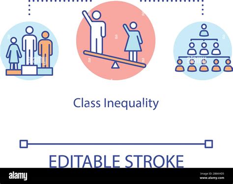 Class Inequality Icon Man And Woman Pay Gap Social And Gender