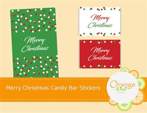The beautiful, sweet chocolate gift is the perfect christmas card and. Merry Christmas Mini Candy Bar Labels, Holiday Candy Bar ...