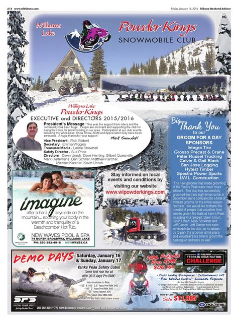 Williams Lake Tribune January 15 2016 By Black Press Media Group Issuu