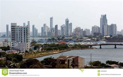 Cartagena Skyline On The Horizon Stock Image Image Of America