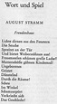 August Stramm - Freudenhaus - Ein expressionistisches Gedicht. http ...