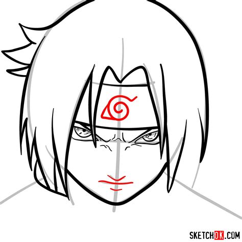 How To Draw Sasukes Face Naruto Anime Sketchok