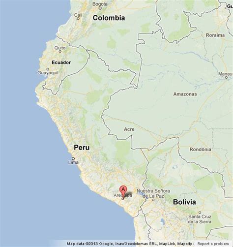 Arequipa On Map Of Peru