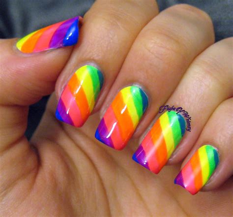Neon Rainbow Rainbow Nails Nail Art Tutorial Nails