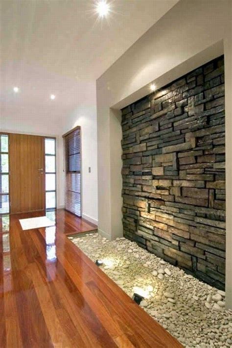Sharp And Round Stones Emphasis On Texture Stone Wall Interior