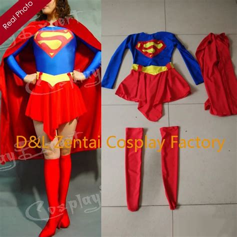 free shipping dhl wholesale sexy superhero supergirl halloween costume lycra spandex bodysuit