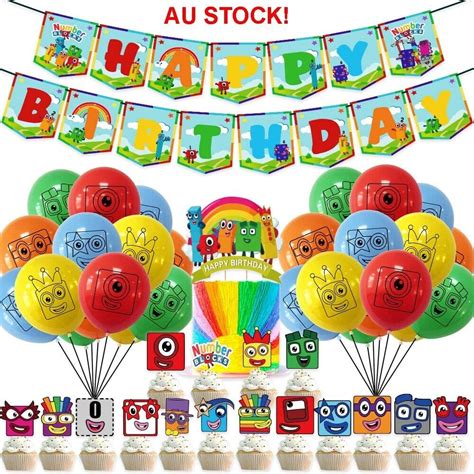 Numberblocks Birthday Party Supplies Banner Balloons Toppers Etsy Canada