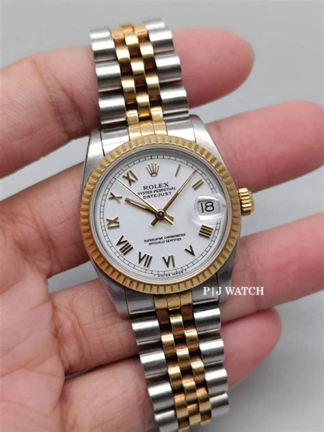 Rolex Datejust 31mm Two Tone White Roman Numeral Dial Ref68273