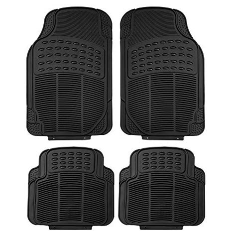Automotive Floor Mats Black Universal Fit Heavy Duty Rubber For All