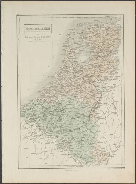 netherlands now divided into holland and belgium [1840 1853] old maps belgium map