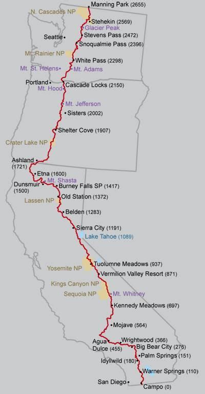 Pacific Coastal Trail Map