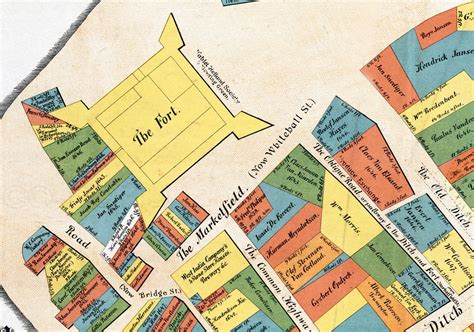 1642 Map Layout Of New Amsterdam New York City Etsy