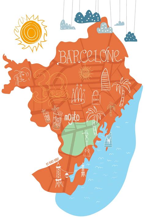 La carte de barcelone vous permet de localiser les rues, places, monuments et sites carte détaillée de barcelone grâce au zoom (+), itinéraires déterminés à votre demande, carte pour mieux connaître. Barcelone Map | MaryBirdy | Scrapbooking espagne ...