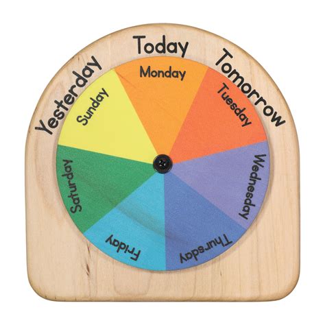 Days Of The Week Wheel Circle Time Calendar Mirustoys