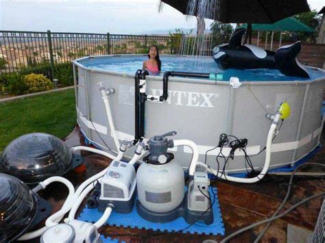 Above Ground Swimming Pools With Salt Water Systems Water Intex