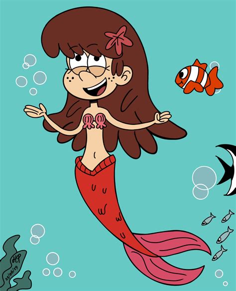 The Loud Booru Post 12151 Artist Hannaperan098 Character Lynn Loud Mermaid Monster Girl Open