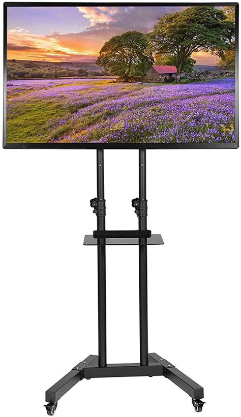 Ollieroo Tv Mobile Stand With Mount Height Adjustable For