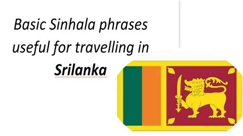 Basic Sinhala Phrases Useful For Travelling In Srilanka Learn Sinhala