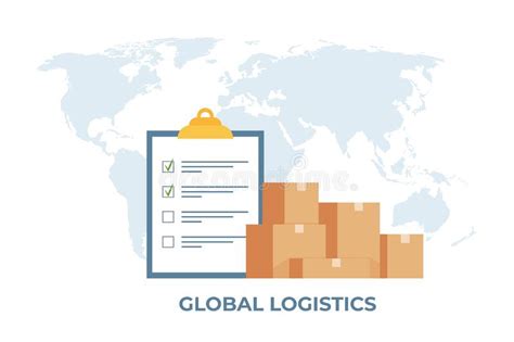 Cargo Logistics Transportation Concept Global Logistic Network Stock
