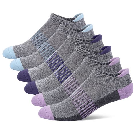 Uandi Socks Uandi Womens Athletic Ankle Socks Low Cut No Show Socks With Tab Size Medium 6 Pack