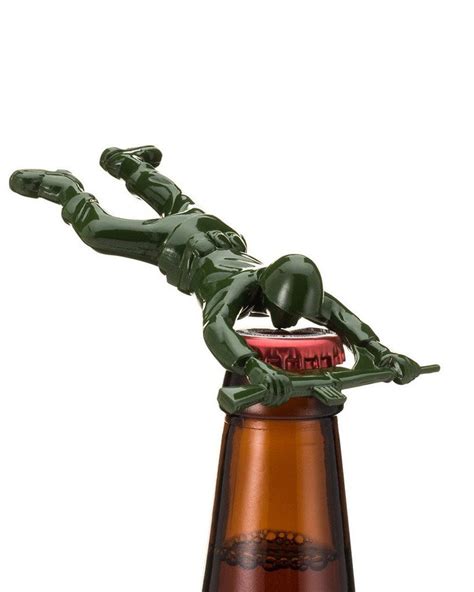 Charming anniversary gifts for men, based on his interests. SGT. PRYER GREEN ARMY MAN BOTTLE OPENER - Fantastic St ...