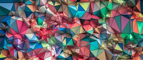 Triangles Wallpaper 4k 3d Background Colorful Shapes