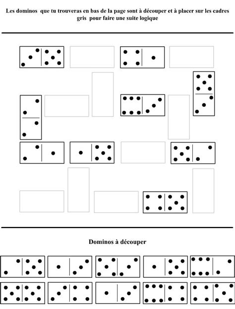Si tu es bloqué, tu peux regarder les . Suites logiques avec des dominos | Jeux de logique, Jeux a ...