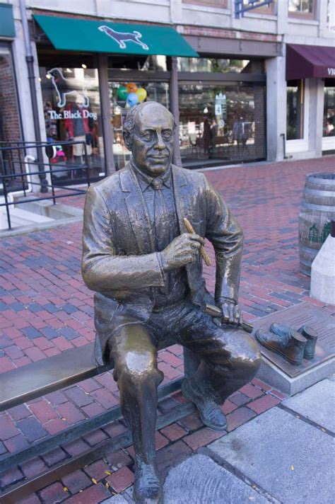 Boston Ma October 4 2017 Statue Of Arnold `red` Auerbach Editorial