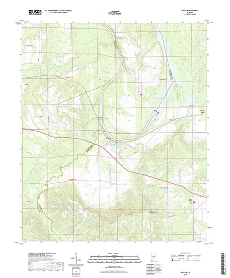 Mytopo Benton Alabama Usgs Quad Topo Map