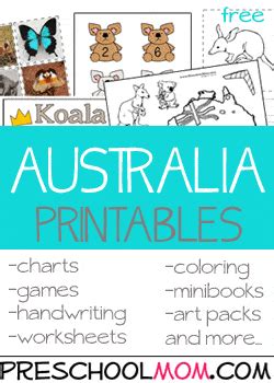Australia makes a great theme for letter a activities, amazing animals, or world cultures. Australia Preschool Printables