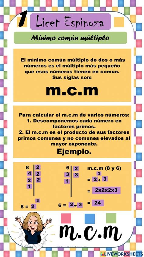 Mínimo Común Múltiplo Online Pdf Activity For Quinto Grado Teachers