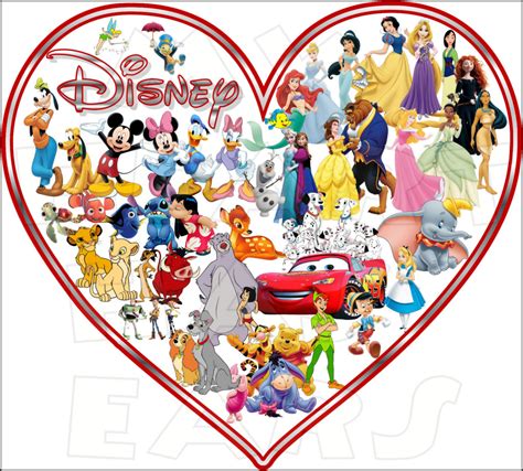 Heart Of Disney Group Of Characters Instant Download