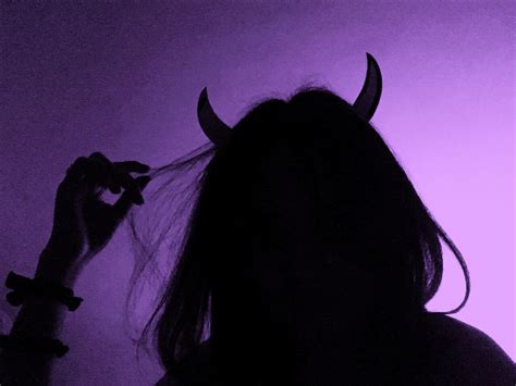 Devil Girl Silhouette Aesthetic