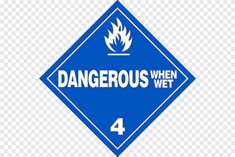 Dangerous Goods Placard HAZMAT Class 9 Hazardous Waste Label Blue