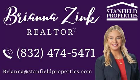 Meet Brianna Zink Realtor® Stanfield Properties Shoutout Htx