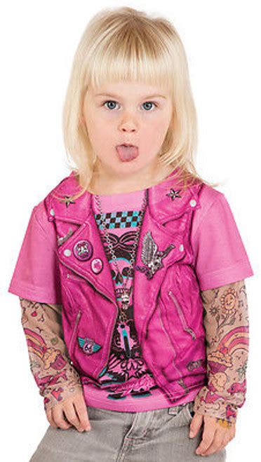 Faux Real Toddler Biker Tattoo Motorcycle Costume Halloween Cute Baby