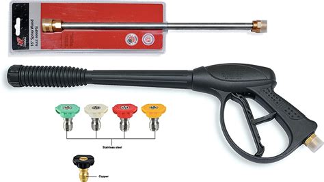 Peggas Pressure Washer Spray Gun Wand Nozzle Kit Power Washer