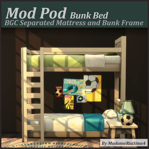 Mod Pod Bunk Bed Separated Madameria On Patreon Bunk Bed Mattress