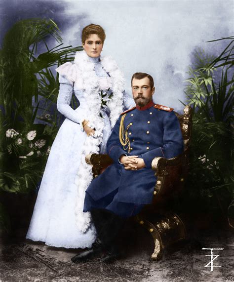 Colorized Photo Of The Tsar And Tsarina Tsar Nicolas Ii Tsar Nicholas Alexandra Feodorovna