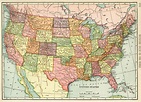 Antique Map of United States ~ Free Image | Old Design Shop Blog