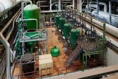 The Interior Of A Typical Large Power Plant Supplying Heat To A