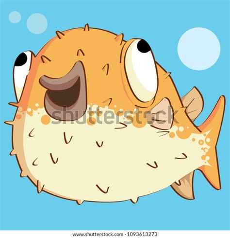 Cute Puffer Fish Vector Illustrator Stock Vector Royalty Free