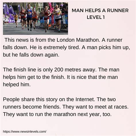 English Stories To Improve English Pdf Man Helps A Runner Level 1