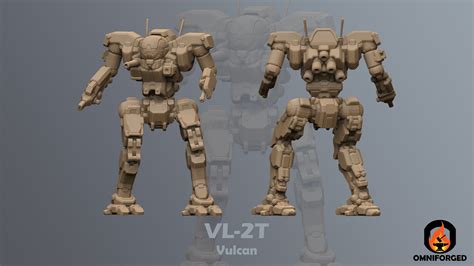 Vulcan Alternate Battletech Miniature Vl 2t Mechwarrior Etsy